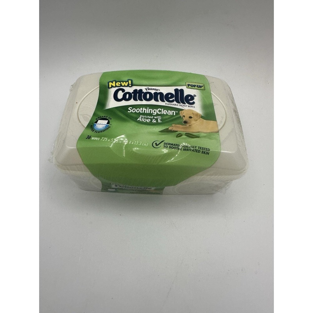 RARE NEW SEALED Cottonelle Gentle Care Wipes - Discontinued Green One-Touch Tub